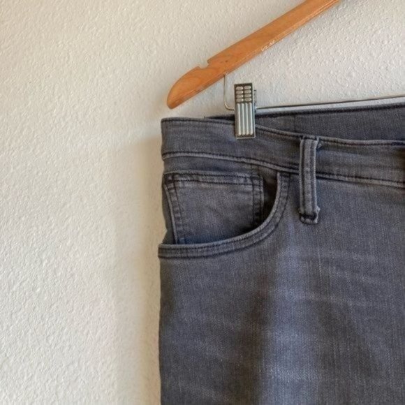 Madewell 9” Mid Rise Boho Washed Grey Essential Skinny Raw Hem Jeans - Picture 5 of 12